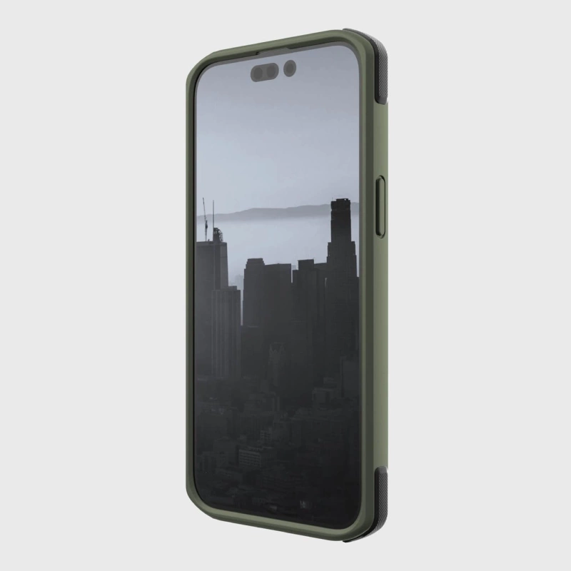 Raptic X-Doria Secure Case für iPhone 14 Pro Max mit gepanzerter MagSafe-Hülle grün