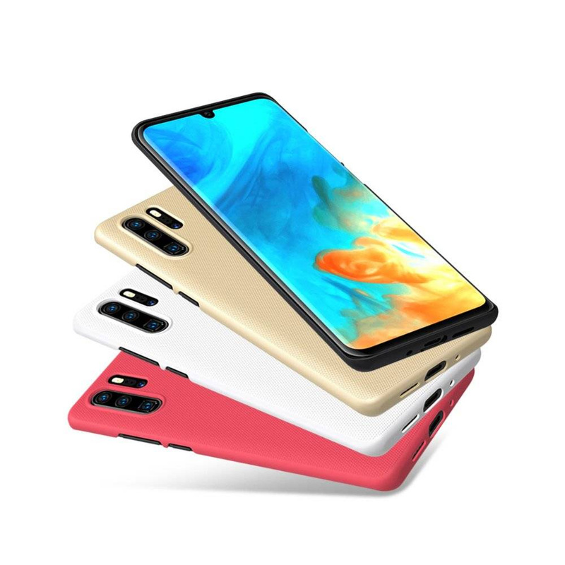 Nillkin Super Frosted Shield wzmocnione etui pokrowiec + podstawka Huawei P30 Pro czarny