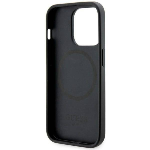 Guess GUHMP14LHGCFSEK iPhone 14 Pro 6.1" schwarz/schwarz Hardcase GCube Stripes MagSafe