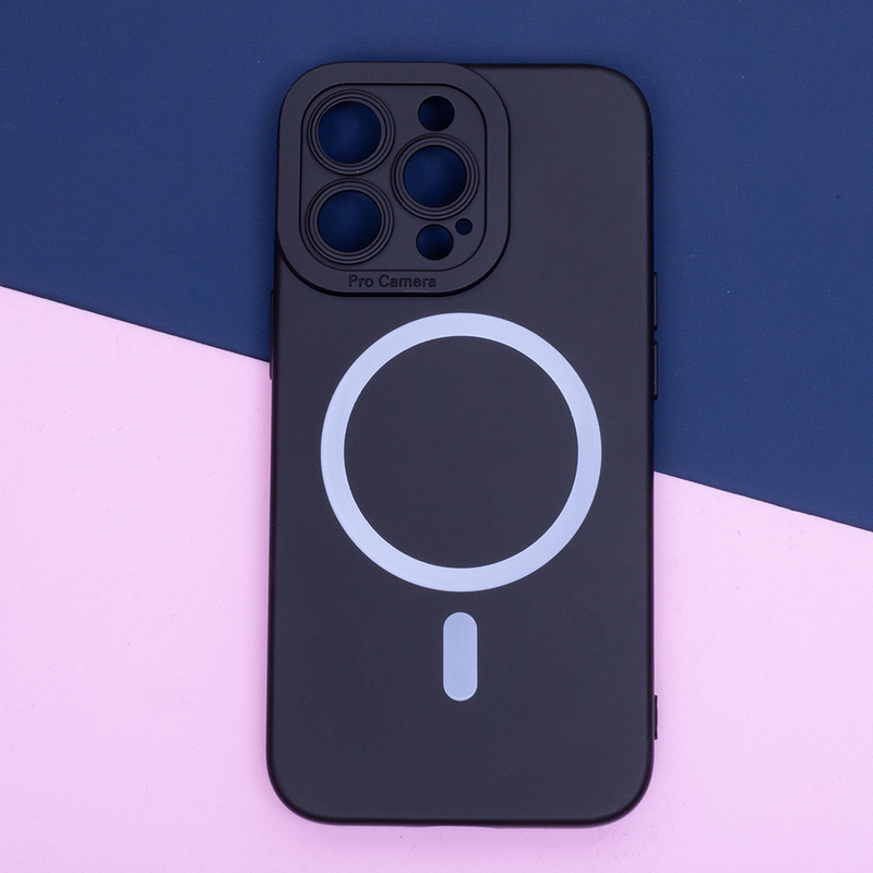 Nakładka Silicon Mag do iPhone 16 Plus 6,7" czarna