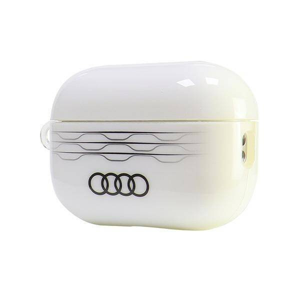 Original Case APPLE AIRPODS PRO 2 Audi IML Geometric Pattern Cover (AU-IMLAPP2-A6/D3-WE) white