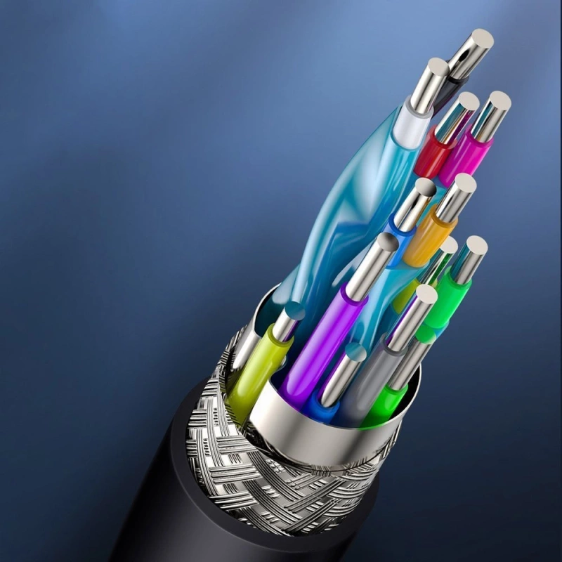 Baseus kabel przewód HDMI 2.0 4K 30 Hz 3D HDR 18 Gbps 8 m czarny (CAKGQ-E01)