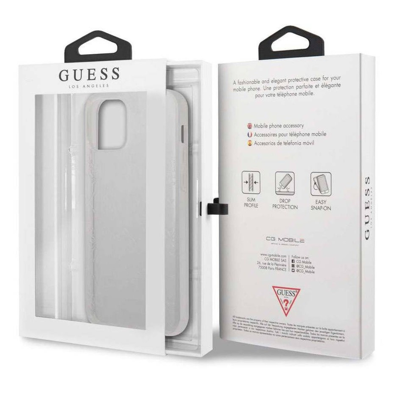 Guess GUHCP12M3D4GTR iPhone 12/12 Pro 6,1" transparent hardcase 4G 3D Pattern Collection