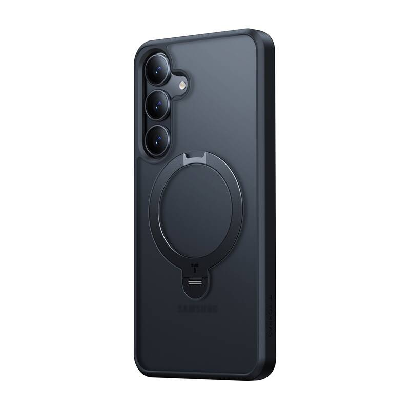 Etui na telefon Torras Ostand Spin Series do Samsung S25 (czarny)