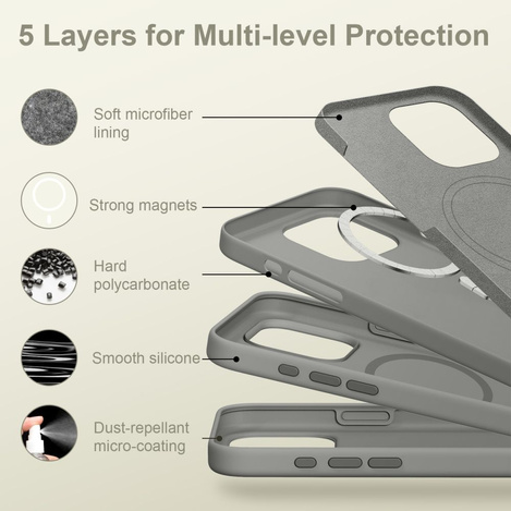 TECH-PROTECT SILICONE MAGSAFE IPHONE 16 PRO MAX MATTE CLAY
