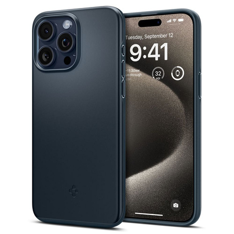 Spigen Thin Fit, metal slate - iPhone 15 Pro Max