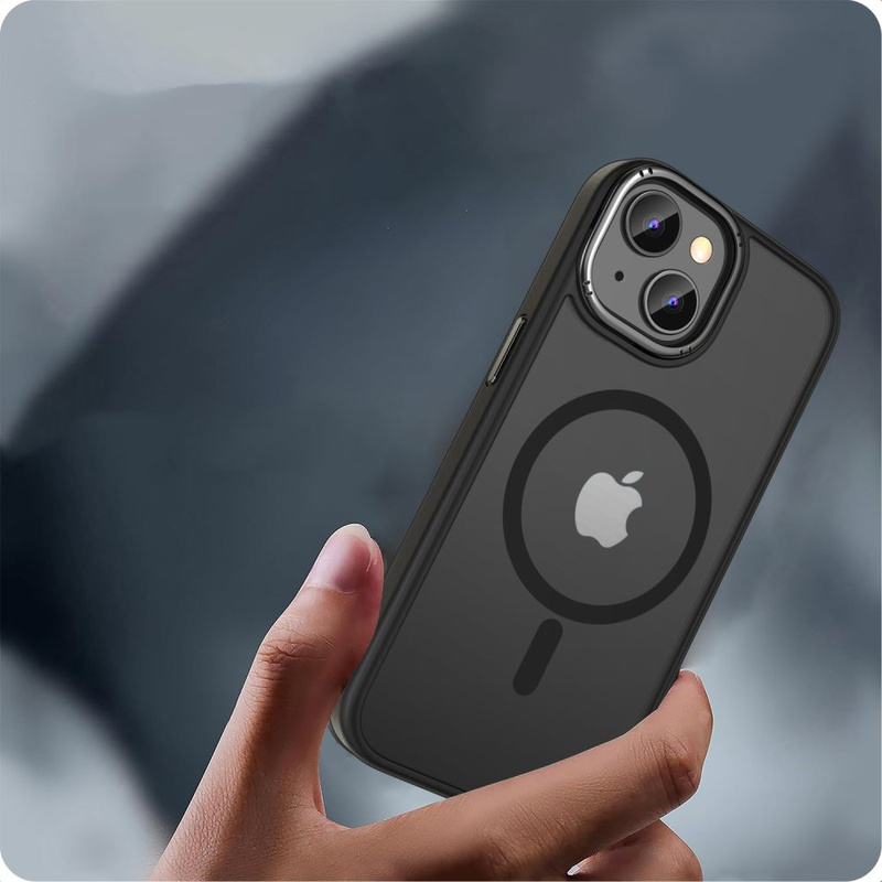 Etui APPLE IPHONE 15 Tech-Protect Magmat "2" MagSafe Matte czarne