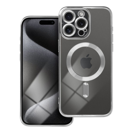 Futerał Electro Mag Cover kompatybilny z MagSafe do IPHONE 15 PRO srebrny