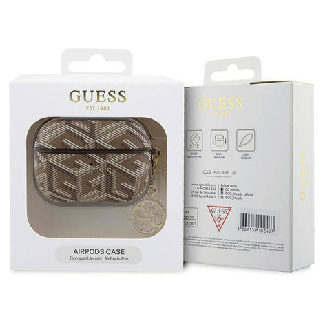 Original Case APPLE AIRPODS PRO Guess GCube Charm (GUAPPGCE4CW) brown