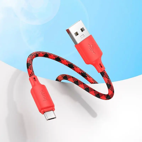 Kabel USB A do Micro USB Hoco 2,4A 1 m X116 gradient czerwony