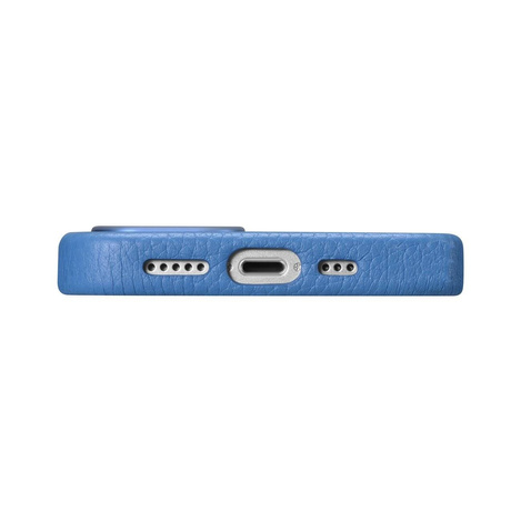 iCarer Case Leather genuine leather case for iPhone 14 Pro hellblau (WMI14220710-LB) (MagSafe compatible)