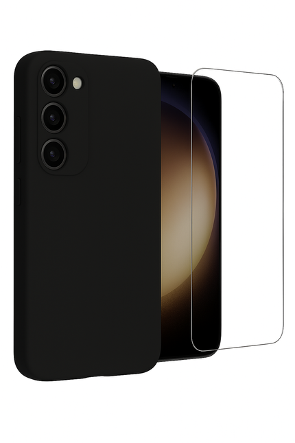 Etui do Samsung S23 czarne + Szkło