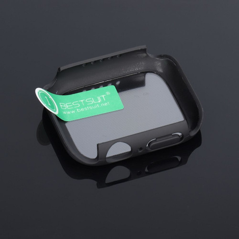 Futerał ochronny ze szkłem Bestsuit Flexible do Apple Watch series 7/8/9-41mm - grafitowy