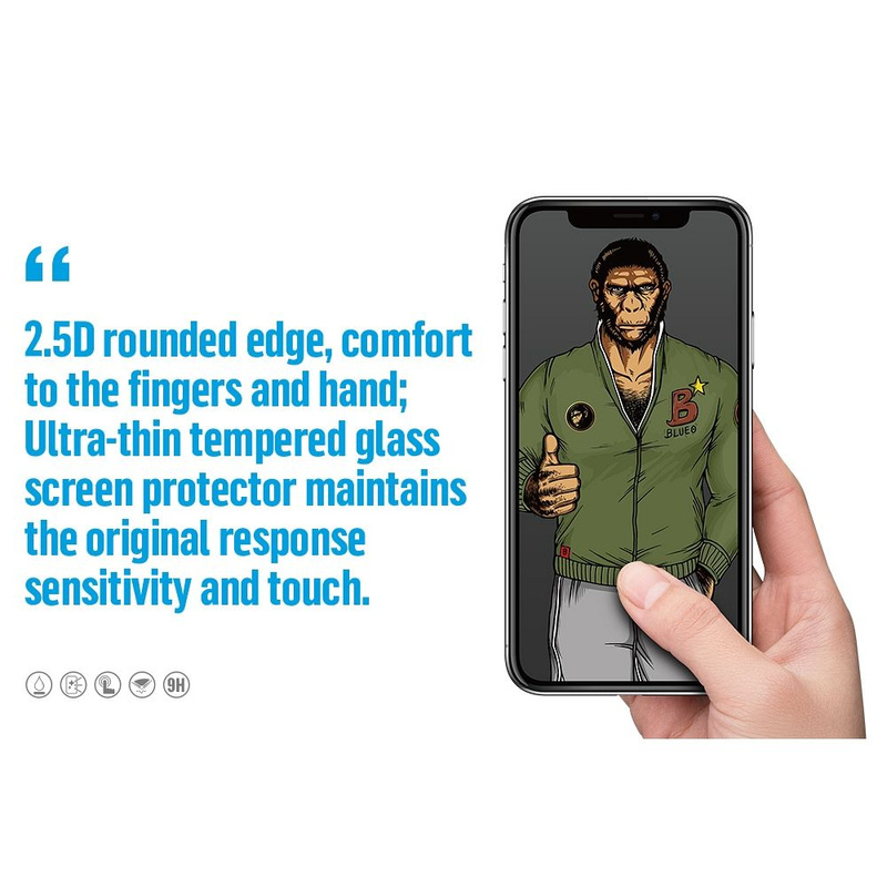 Szkło Hartowane 5D Mr. Monkey Glass - do Samsung Galaxy A56 5G czarny (Strong Lite)