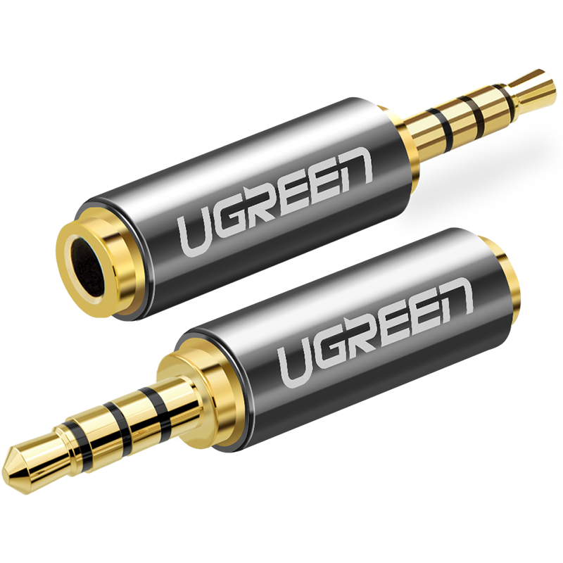 UGREEN 20501 Adapter 2.5 mm micro jack male to 3.5 mm mini jack female (gray)