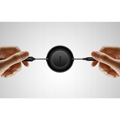 Baseus Bright Mirror 2 einziehbares Kabel 3in1 USB Typ A - micro USB + Lightning + USB Typ C 66W 1.1m schwarz (CAMJ010101)