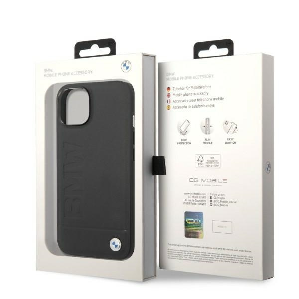 Hülle BMW BMHMP14SSLLBK iPhone 14 6.1&quot; schwarz / schwarz Hardcase Signatur Logo Aufdruck Magsafe
