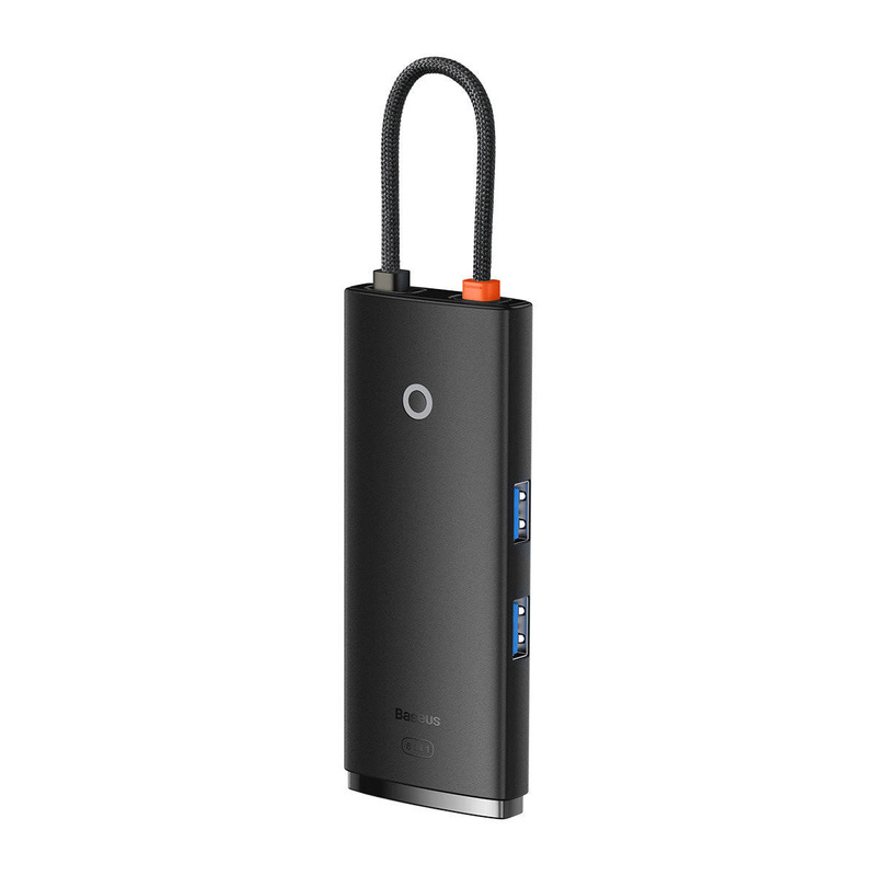 Baseus Lite Series multifunktionaler HUB USB Typ C - 2 x USB 3.0 / USB Typ C PD / HDMI 1,4 / SD / TF schwarz (WKQX050101)