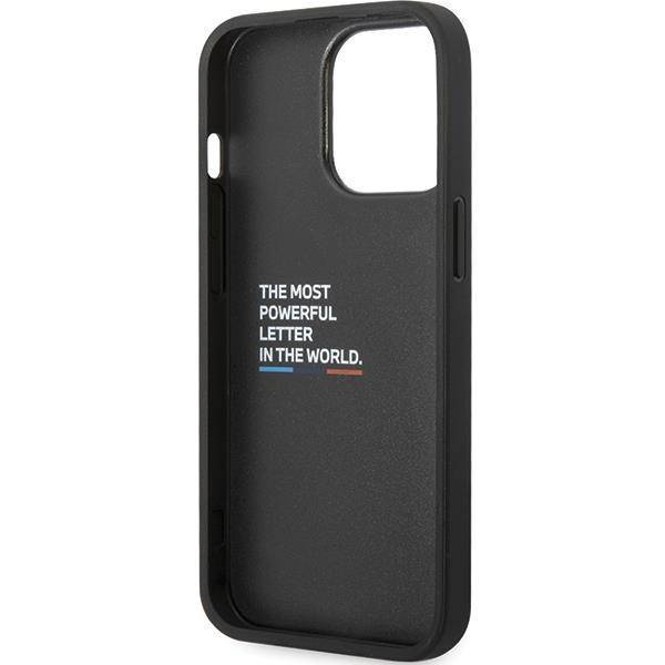 Hülle BMW BMHCP13X22NBCK iPhone 13 Pro Max 6,7&quot; schwarz/schwarz Hardcase Leder Carbon