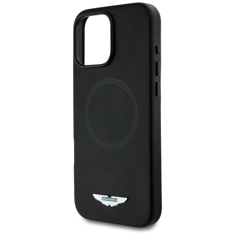 Etui Aston Martin HC FW Logo do iPhone    16 Pro Max MagSafe czarny