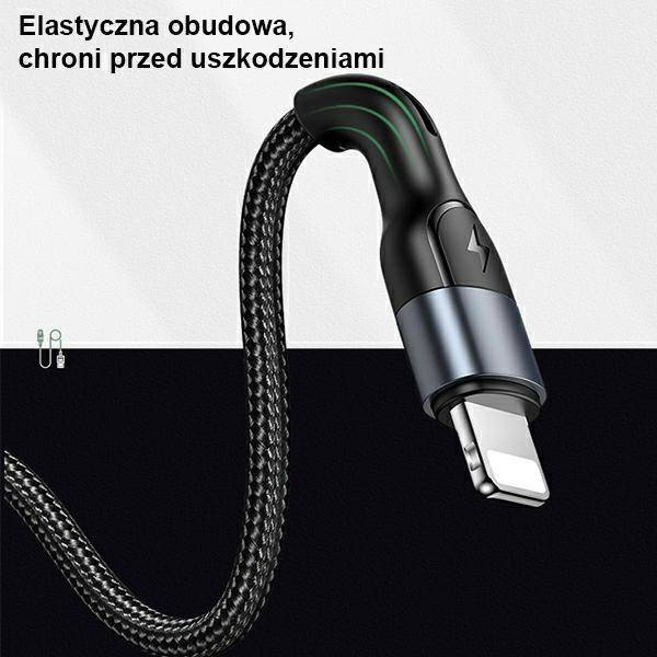 Kabel 2A 1m USB - Lightning Usams U55 SJ448USB01 (US-SJ448) czarny