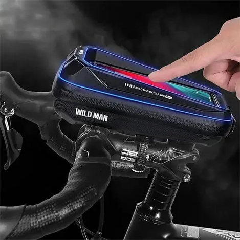 WILDMAN sakwa rowerowa na ramę na zamek 0,6L (4" - 7") MS33 czarna