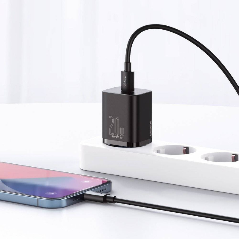 Baseus Super Si 1C szybka ładowarka USB Typ C 20 W Power Delivery biały (CCSUP-B02)