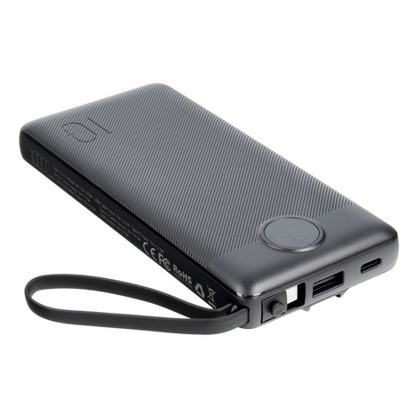 Bateria zewnętrzna (Powerbank) VEGER C10 - 10 000mAh (Micro + Typ C + Lightning 8-pin) czarny (W1116)