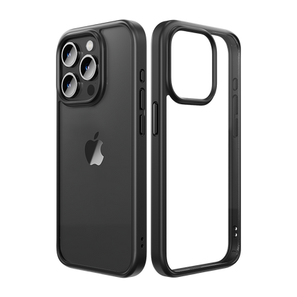 Rock Etui Guard Series do Iphone 16 przezroczysto-czarne
