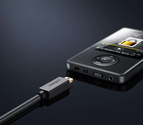 Ugreen Kabel USB - Mini-USB 480 Mbit/s 1 m schwarz (US132 10355)