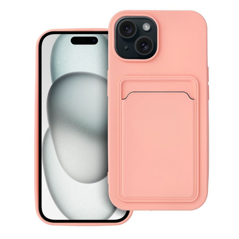 Futerał CARD CASE do IPHONE 15 różowy