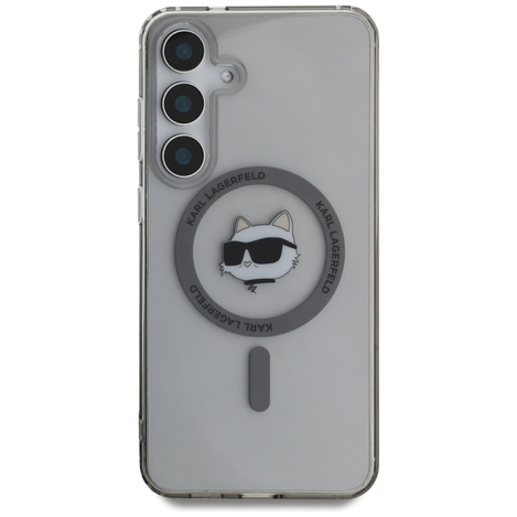 Etui Karl Lagerfeld Button Choupette Head Printed Logo MagSafe Samsung Galaxy S25 czarny