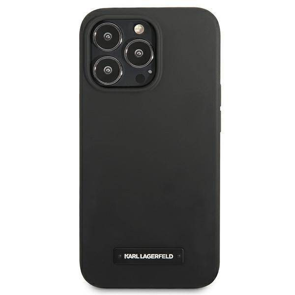 Karl Lagerfeld KLHCP13LSLMP1K iPhone 13 Pro / 13 6,1 &quot;Hardcase schwarz / schwarze Silikonplakette