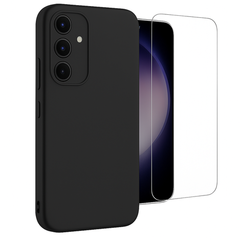 Etui do Samsung S24 czarne + Szkło