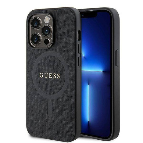 Guess GUHMP15LPSAHMCK iPhone 15 Pro 6,1&quot; schwarz/schwarzes Hardcase Saffiano MagSafe
