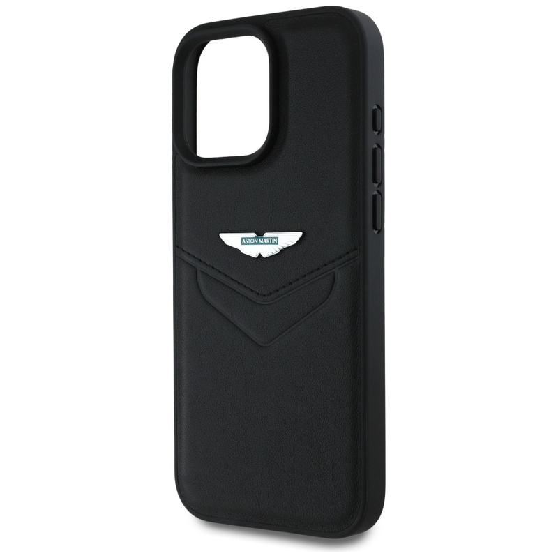 Etui Aston Martin HC Leather Victory Design do iPhone 16 Pro Max czarny