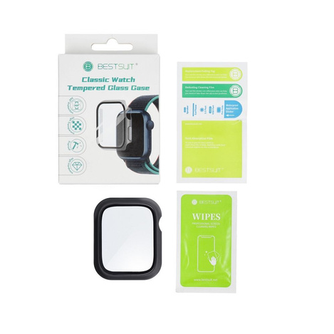 Futerał ochronny ze szkłem Bestsuit Flexible do Apple Watch series 7/8/9-41mm - grafitowy