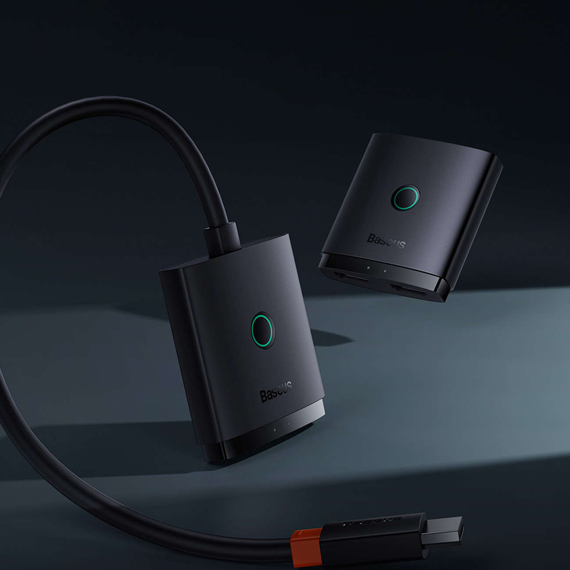 Baseus AirJoy 2in1 4K 60Hz bidirektionaler HDMI-Adapter – Schwarz