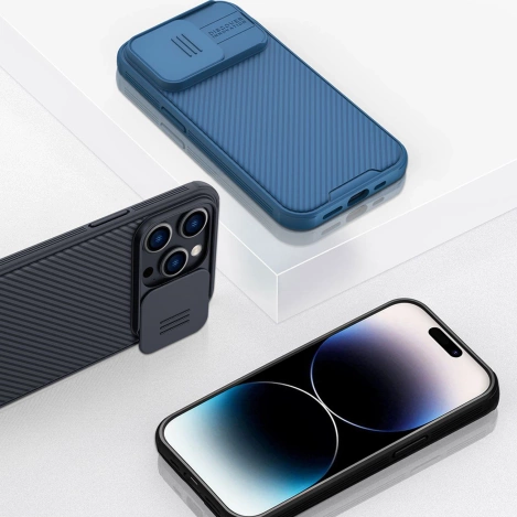 Nillkin CamShield Pro Magnetic Case iPhone 14 Pro Max Cover Camera Protector Blue (with MagSafe)
