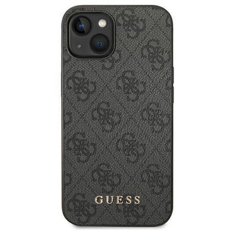 Guess GUHCP14SG4GFGR iPhone 14 6.1 &quot;gray / gray hard case 4G Metal Gold Logo