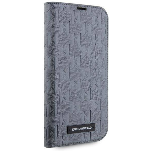 Karl Lagerfeld KLBKP14SSAKLHPG iPhone 14 6.1&quot; bookcase silver/silver Saffiano Monogram