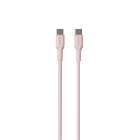 PURO ICON Soft Cable – Kabel USB-C do USB-C 1.5 m (Dusty Pink)