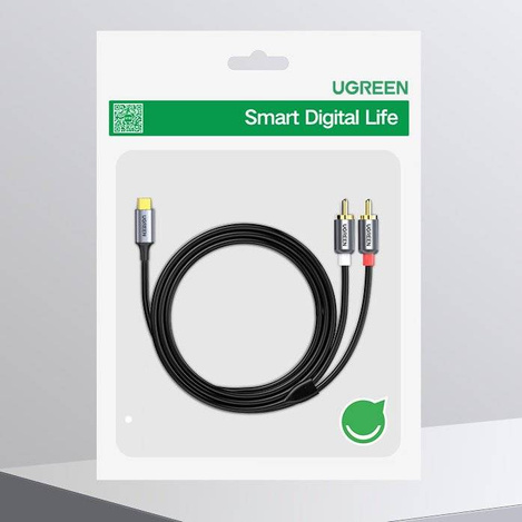 Ugreen USB Type C (male) - 2RCA (male) audio cable 1,5m gray (20193 CM451)