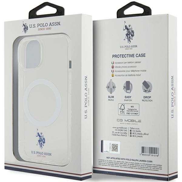 Etui U.S. Polo Assn. MagSafe Collection do iPhone 15 - przerozczyste