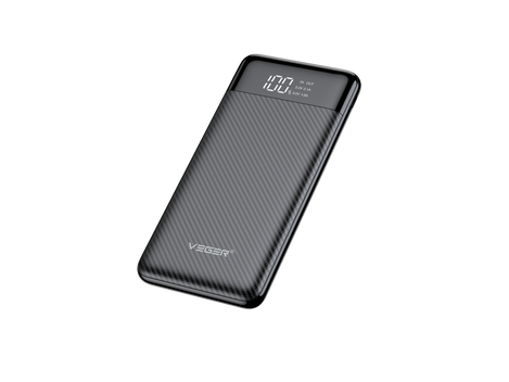 Bateria zewnętrzna (Powerbank) VEGER L11 - 10 000mAh LCD czarny (W1087)
