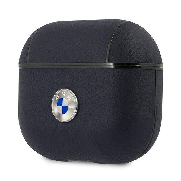 Original Case APPLE AIRPODS PRO 2 BMW Cover Geniune Leather Silver Logo (BMAP2SSLBK) black