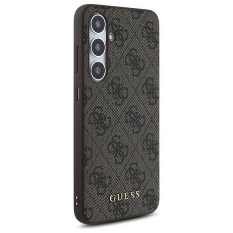 Oryginalne Etui GUESS hardcase 4G Metal Gold Logo GUHCS24FEG4GFBR do Samsung Galaxy S24 FE brązowy