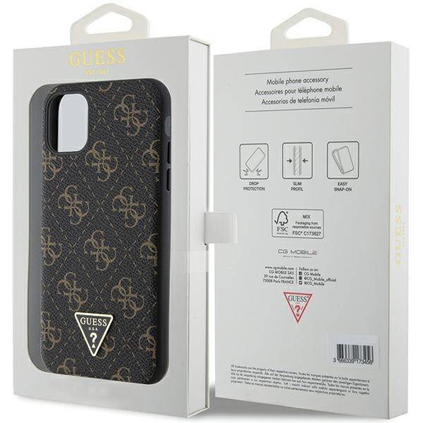 Oryginalne Etui GUESS hardcase 4G Triangle Metal Logo GUHCN61PG4GPK do Iphone 11/XR czarny