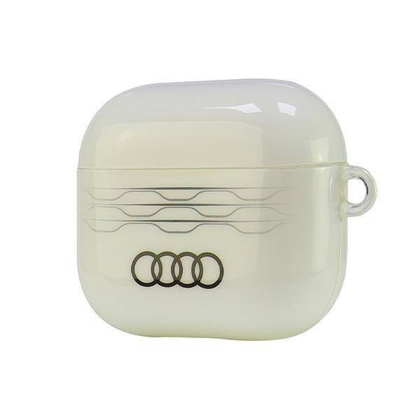 Original Case APPLE AIRPODS 3 Audi IML Geometric Pattern Cover (AU-IMLAP3-A6/D3-WE) white