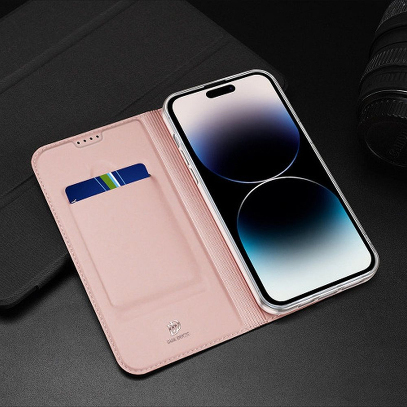 Dux Ducis Skin Pro Wallet Case für iPhone 15 Pro – Pink
